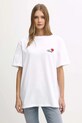 Rotate t-shirt bawełniany aplikacja biały 114722400