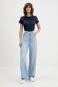 Βαμβακερό μπλουζάκι Hollister Co. KI339.5073.200 σκούρο μπλε AW25