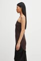 Rick Owens Lilies top One Shoulder Tank LI02E3105.RV brązowy AW25