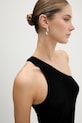 Rick Owens Lilies top One Shoulder Tank czarny LI02E3105.RV