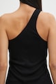 Rick Owens Lilies top One Shoulder Tank czarny LI02E3105.RV