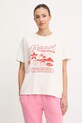 Rip Curl t-shirt bawełniany SURF SUPPLY nadruk beżowy 0JUWTE