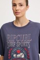 Rip Curl t-shirt bawełniany SURF DEPT. HERITAGE granatowy 0JZWTE