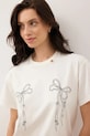 Bizuu t-shirt BOW BOW.KREMOWY bézs AW25