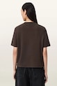 AllSaints t-shirt bawełniany W205JC brązowy SS26
