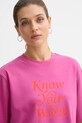 United Colors of Benetton t-shirt bawełniany różowy 3DCJD10B9