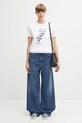 Хлопковая футболка Maison Kitsuné Party Fox Regular PW00120KJ7026 белый