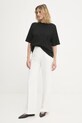 Never Fully Dressed t-shirt bawełniany NFDTO1966 czarny AW25