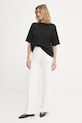 Never Fully Dressed t-shirt bawełniany NFDTO1966 czarny AW25