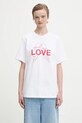 Бавовняна футболка Fiorucci Kissing Angels Love Print Regular надрук білий W25FWJTS001CJ01WH03