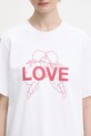 Бавовняна футболка Fiorucci Kissing Angels Love Print Regular білий W25FWJTS001CJ01WH03