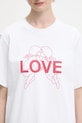 Хлопковая футболка Fiorucci Kissing Angels Love Print Regular белый W25FWJTS001CJ01WH03