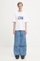 Хлопковая футболка Fiorucci Winter Waterskiing Print Boxy W25FWJTS003CJ01WH01 белый