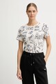 Dkny t-shirt bawełniany TOMPKINS TEES wzorzyste beżowy DP5T1330
