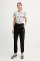 Dkny t-shirt bawełniany TOMPKINS TEES DP5T1330 beżowy AW25