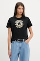 Converse t-shirt bawełniany nadruk czarny CVW5T845