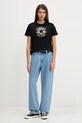 Converse t-shirt bawełniany CVW5T845 czarny AW25