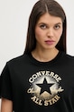 Converse t-shirt bawełniany czarny CVW5T845