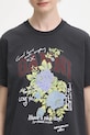 GANNI cotton t-shirt Basic Cotton Jersey Rose T4342 gray