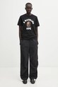Βαμβακερό μπλουζάκι A Bathing Ape College 001TEL302001L μαύρο