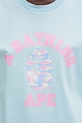 Βαμβακερό μπλουζάκι A Bathing Ape Palm Tree Camo μπλε 001TEL302025L