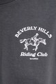 Sporty & Rich BH Riding Club t-shirt damski bawełniany szary TO04364255BA02