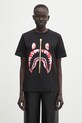 A Bathing Ape t-shirt bawełniany ABC Camo Shark nadruk czarny 1L30210008