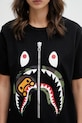 A Bathing Ape t-shirt bawełniany 1st Camo Milo Shark czarny 002TEL802015L