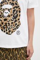 A Bathing Ape t-shirt bawełniany Wild Leopard biały 002TEL802022L