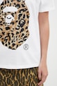 A Bathing Ape t-shirt bawełniany Wild Leopard biały 002TEL802022L