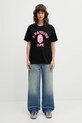 A Bathing Ape t-shirt bawełniany Camo College 001TEL802016L czarny