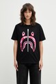 A Bathing Ape t-shirt bawełniany Camo Shark nadruk czarny 001TEL802062L
