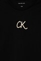 Κοριτσίστικα Παιδικό βαμβακερό μπλουζάκι Calvin Klein Jeans IG0IG02972.9BYA μαύρο