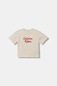 Calvin Klein Jeans t-shirt bawełniany dziecięcy IG0IG02973.9BYA beżowy AW25