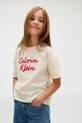 Calvin Klein Jeans t-shirt bawełniany dziecięcy IG0IG02973.9BYA beżowy