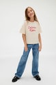 Детская хлопковая футболка Calvin Klein Jeans IG0IG02973.9BYA
