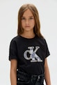 Calvin Klein Jeans tricou de bumbac pentru copii IG0IG02975.9BYA negru