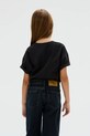 Девочка Детская хлопковая футболка Calvin Klein Jeans IG0IG02975.9BYA чёрный
