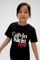 Дитяча бавовняна футболка Calvin Klein Jeans бавовна чорний IG0IG02991.128.170.9BYA