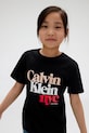 Дитяча бавовняна футболка Calvin Klein Jeans бавовна чорний IG0IG02991.128.170.9BYA
