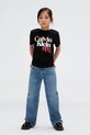 Дівчинка Дитяча бавовняна футболка Calvin Klein Jeans IG0IG02991.128.170.9BYA чорний