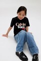 Дитяча бавовняна футболка Calvin Klein Jeans IG0IG02991.128.170.9BYA чорний