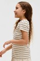 Дівчинка Дитяча бавовняна футболка Calvin Klein Jeans IG0IG02992.9BYA бежевий