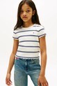 Tommy Hilfiger t-shirt dziecięcy z elastanem beżowy KG0KG08590.104.122.9BYA
