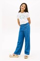 Dziewczynka Tommy Hilfiger t-shirt bawełniany dziecięcy KG0KG08813.9BYA biały