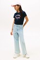 Dziewczynka Tommy Hilfiger t-shirt bawełniany dziecięcy KG0KG08813.9BYA granatowy