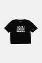 Guess t-shirt dziecięcy z elastanem czarny J5YI02.K6YW4.9BYA
