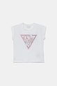 Dětské tričko Guess s elastanem bílá J5YI04.K6YW4.9BYA