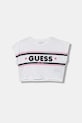 Guess t-shirt bawełniany dziecięcy nadruk biały J5YI11.K8HM4.9BYA