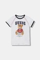 Guess t-shirt bawełniany dziecięcy nadruk biały J5YI21.K8HM4.9BYA